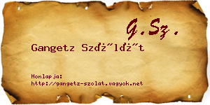Gangetz Szólát névjegykártya